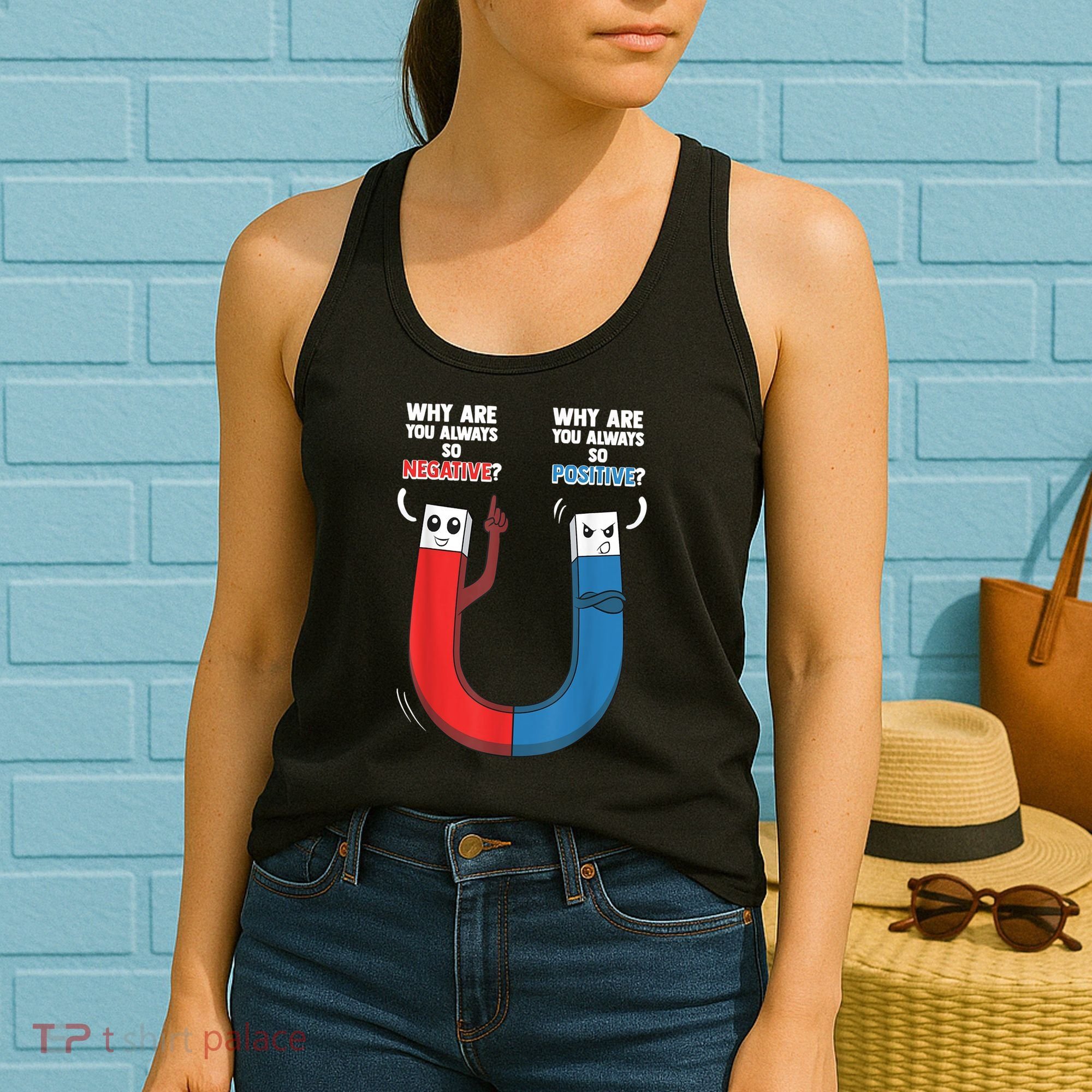 Positive Negative Magnet Science Chemistry Geek Women's Tank Top
