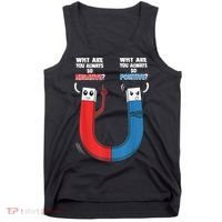 Positive Negative Magnet Science Chemistry Geek Tank Top thumb 0
