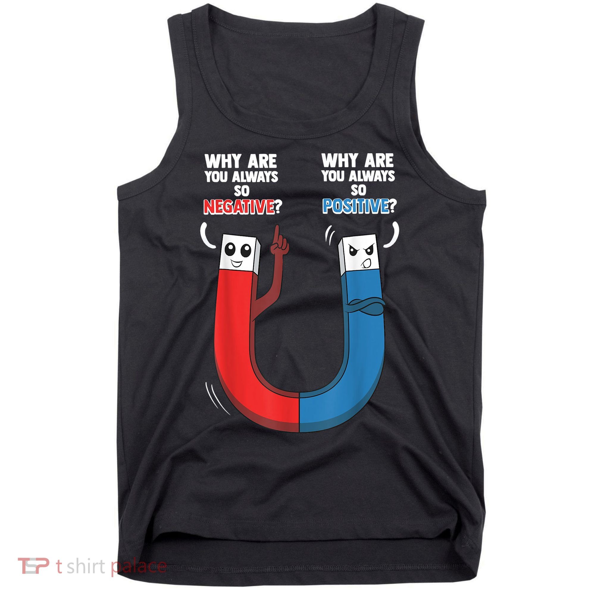 Positive Negative Magnet Science Chemistry Geek Tank Top