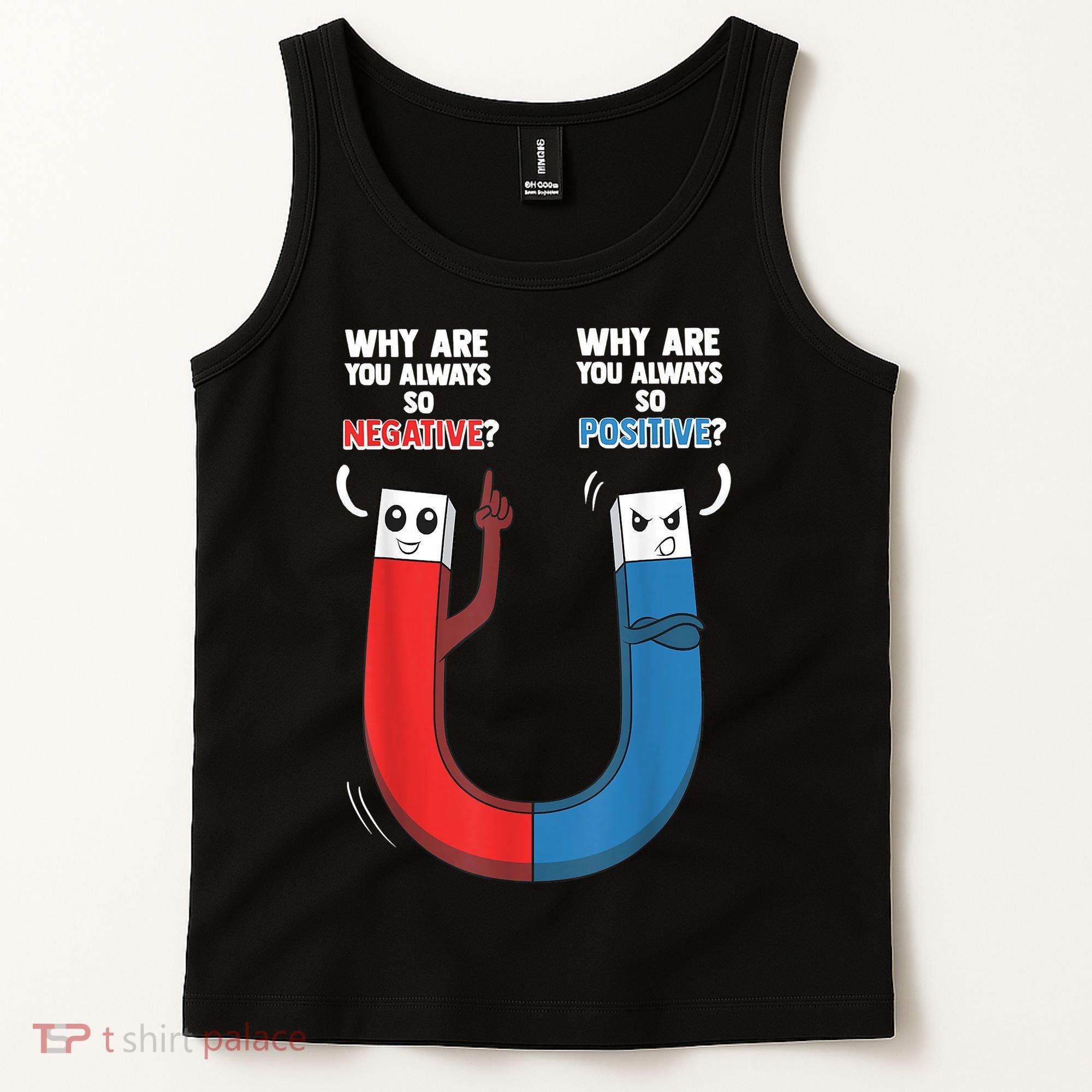 Positive Negative Magnet Science Chemistry Geek Tank Top