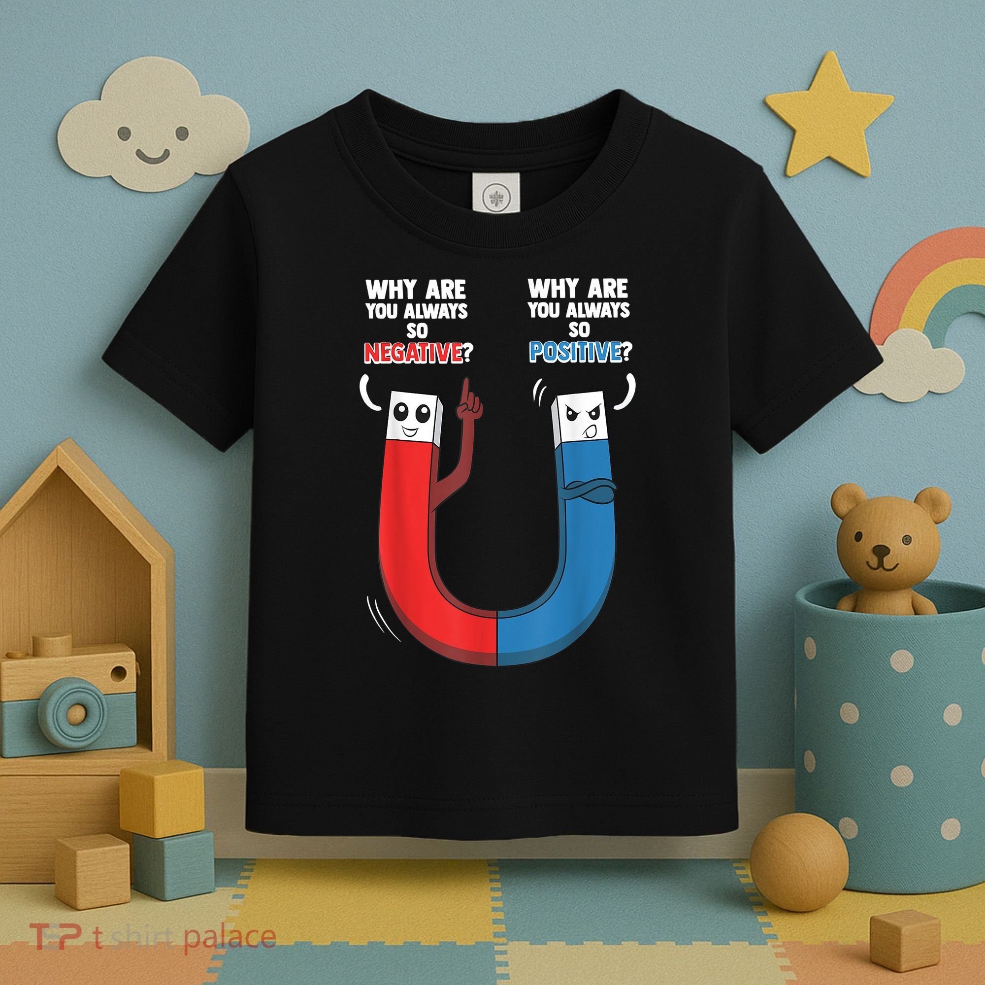Positive Negative Magnet Science Chemistry Geek Toddler T-Shirt