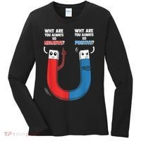 Positive Negative Magnet Science Chemistry Geek Women's Long Sleeve Shirt thumb 0