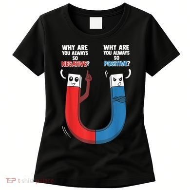 Positive Negative Magnet Science Chemistry Geek Women's T-Shirt