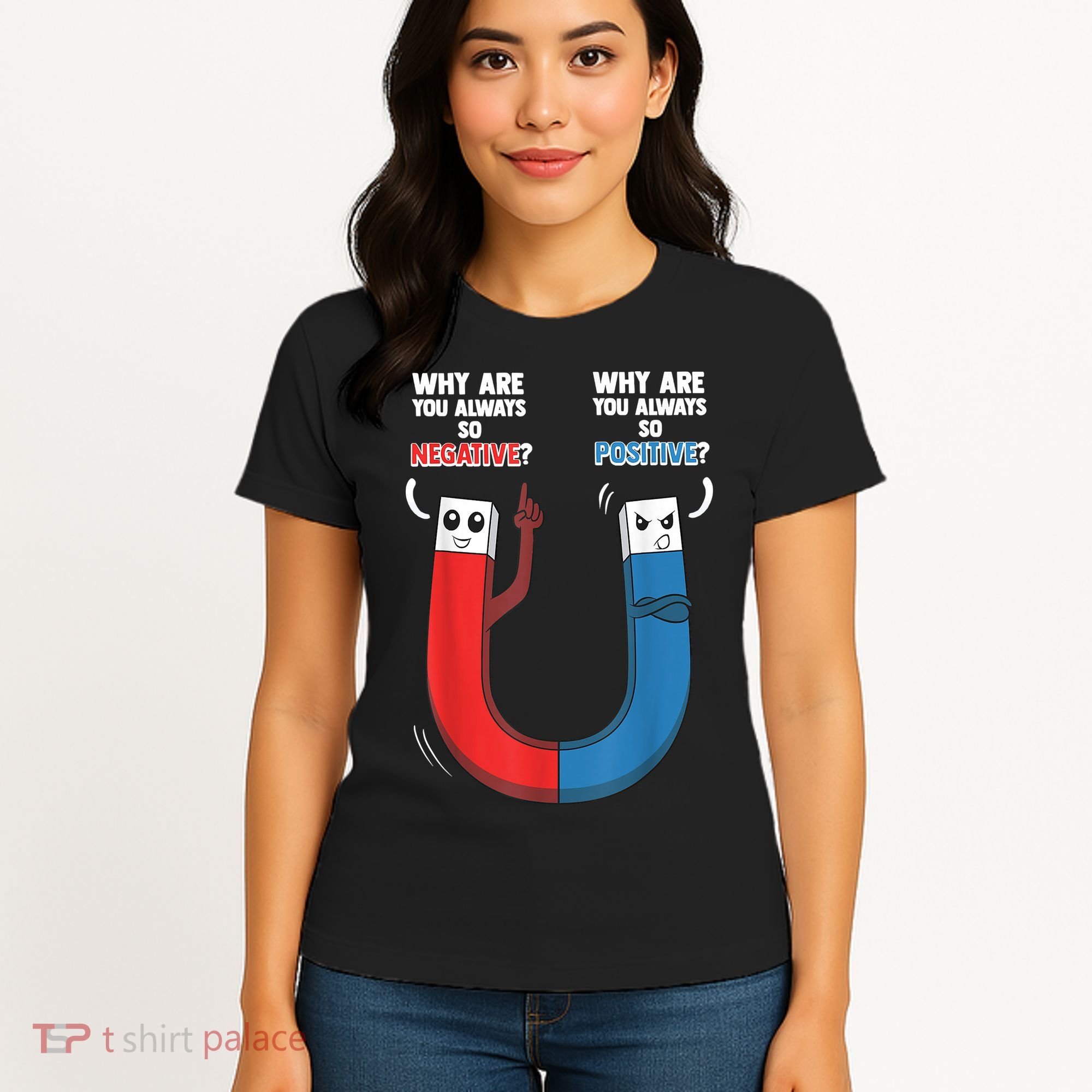 Positive Negative Magnet Science Chemistry Geek Women's T-Shirt