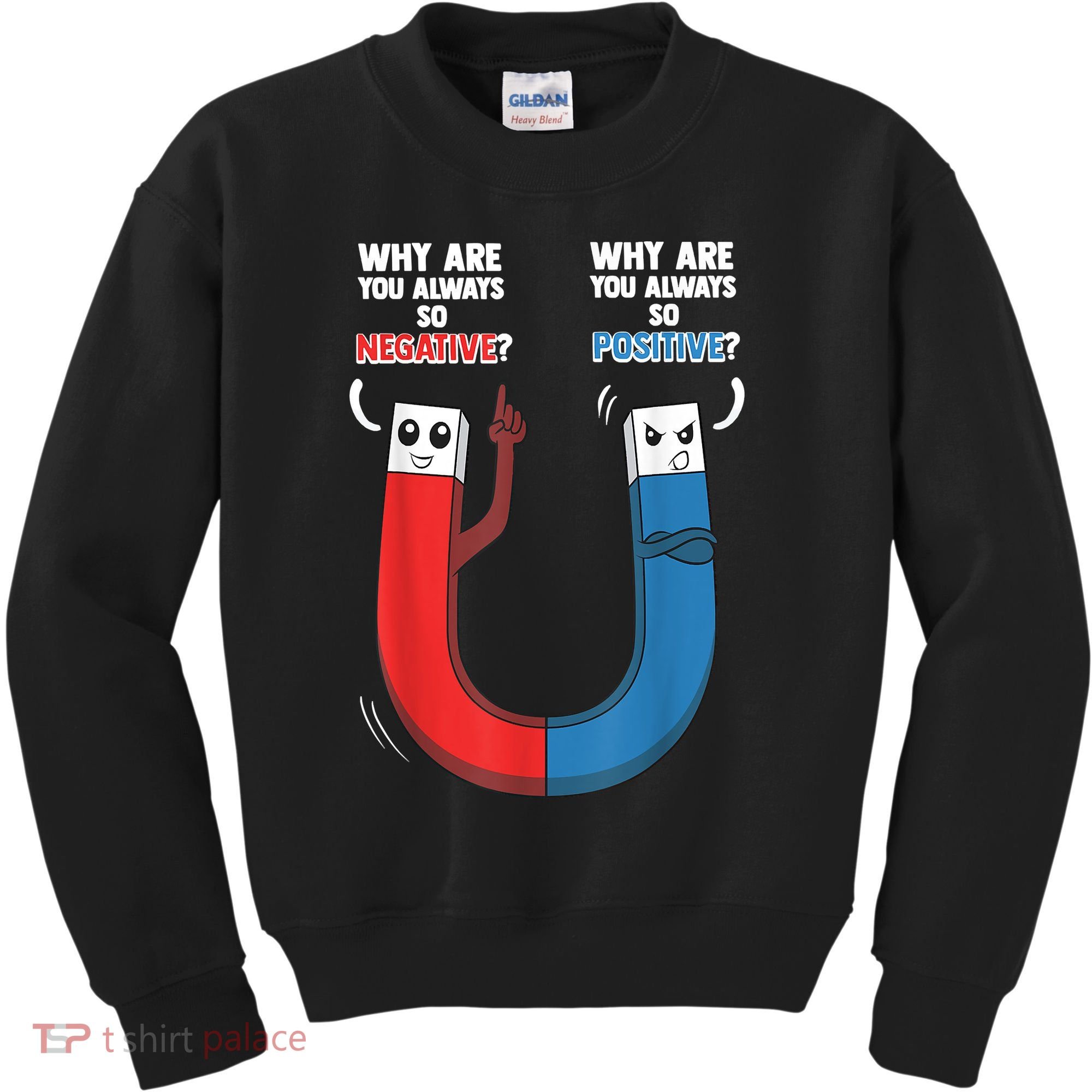 Positive Negative Magnet Science Chemistry Geek Kids Sweatshirt