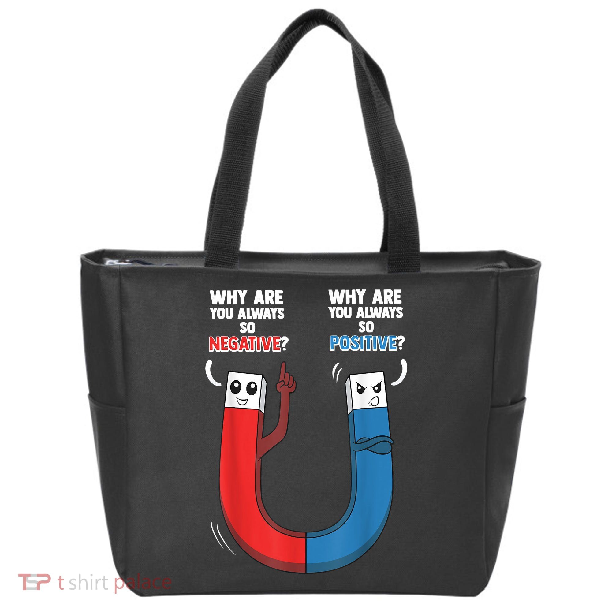 Positive Negative Magnet Science Chemistry Geek Tote Bag