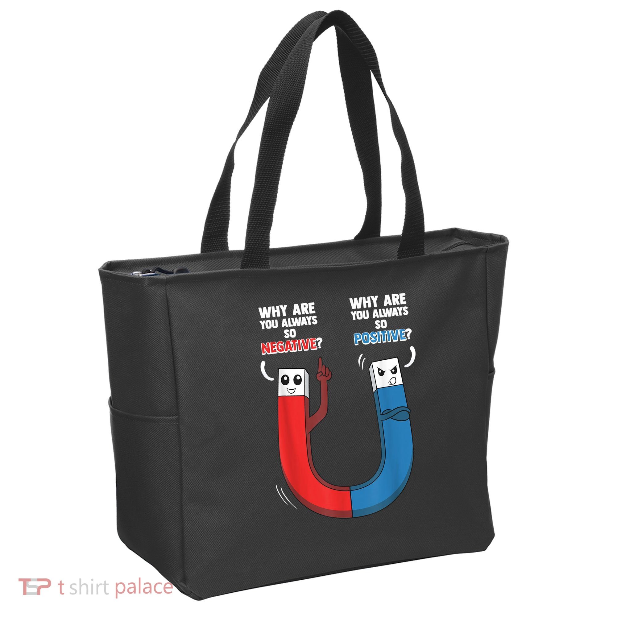 Positive Negative Magnet Science Chemistry Geek Tote Bag