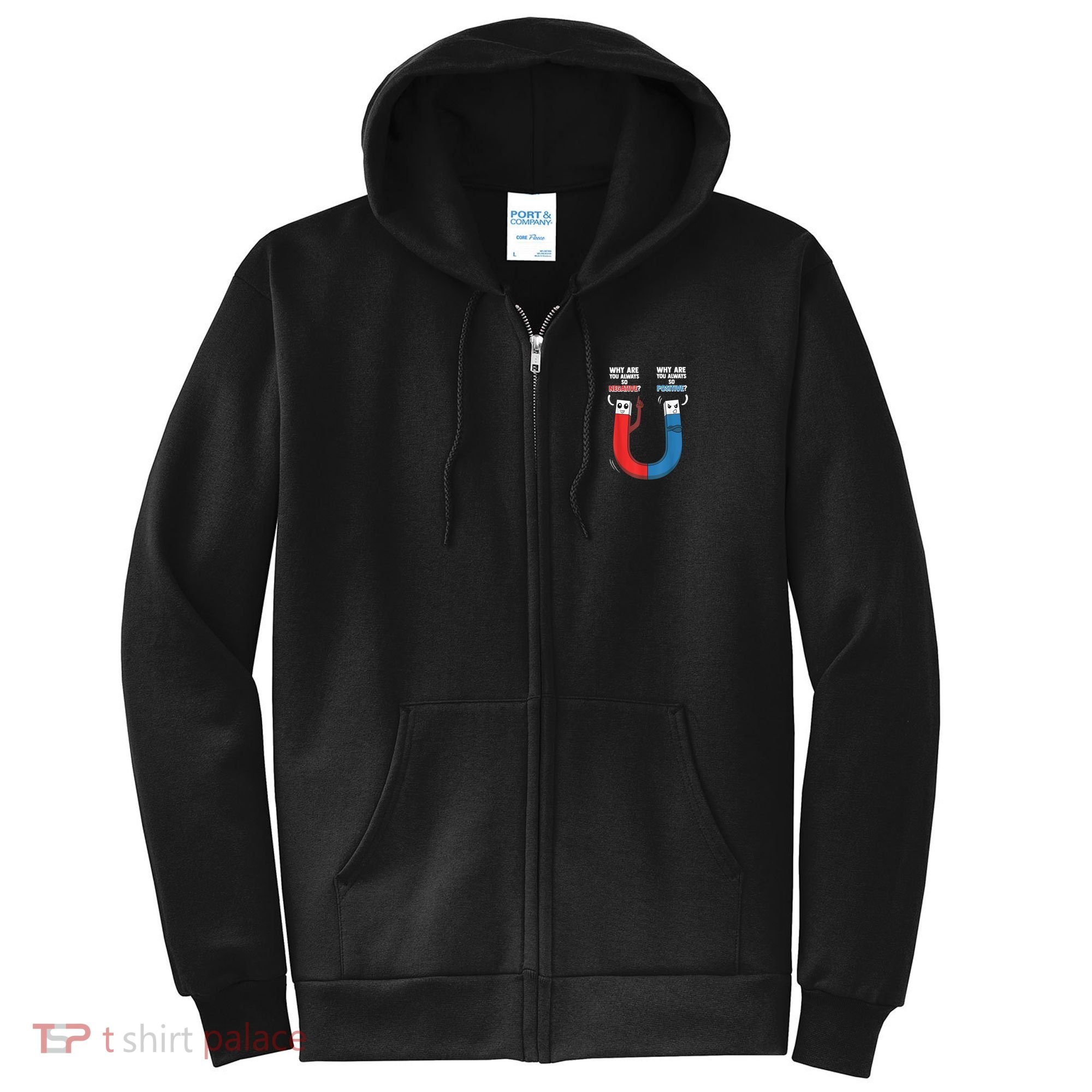 Positive Negative Magnet Science Chemistry Geek Full Zip Hoodie