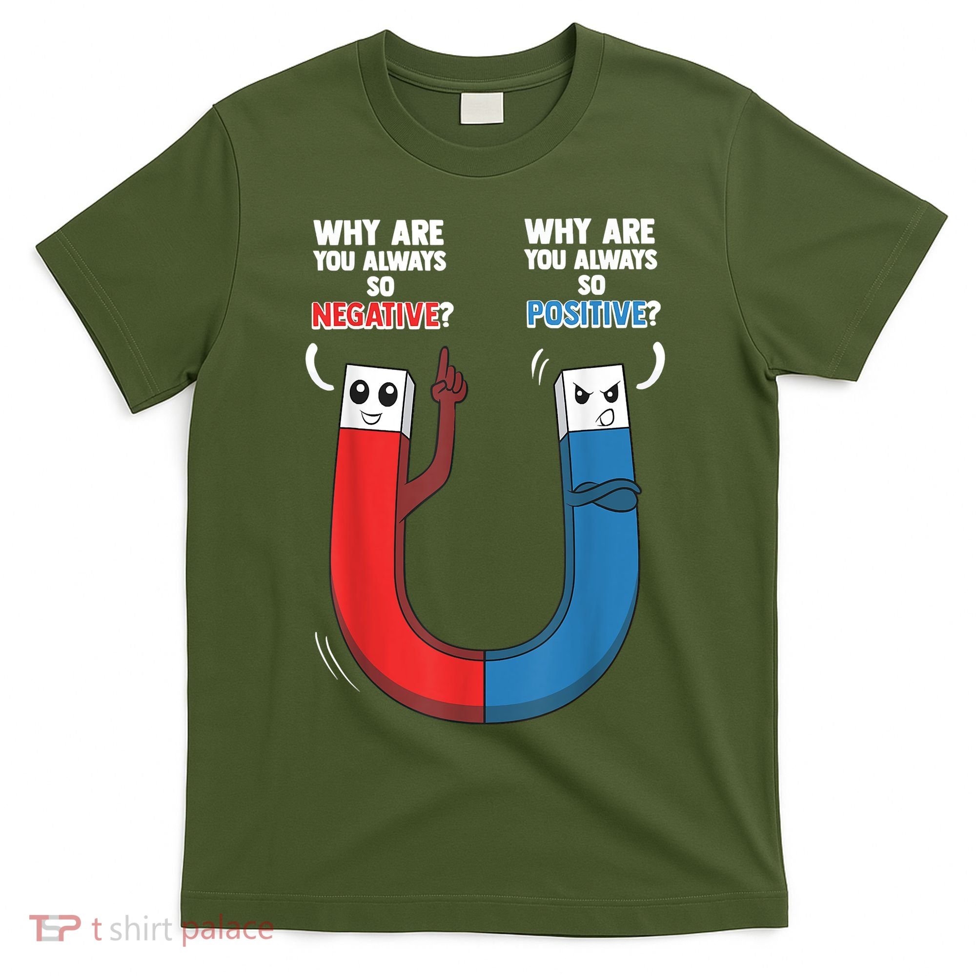 Positive Negative Magnet Science Chemistry Geek T-Shirt