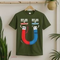 Positive Negative Magnet Science Chemistry Geek T-Shirt thumb 2
