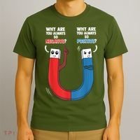 Positive Negative Magnet Science Chemistry Geek T-Shirt thumb 3