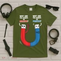 Positive Negative Magnet Science Chemistry Geek T-Shirt thumb 5