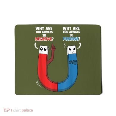 Positive Negative Magnet Science Chemistry Geek Mousepad