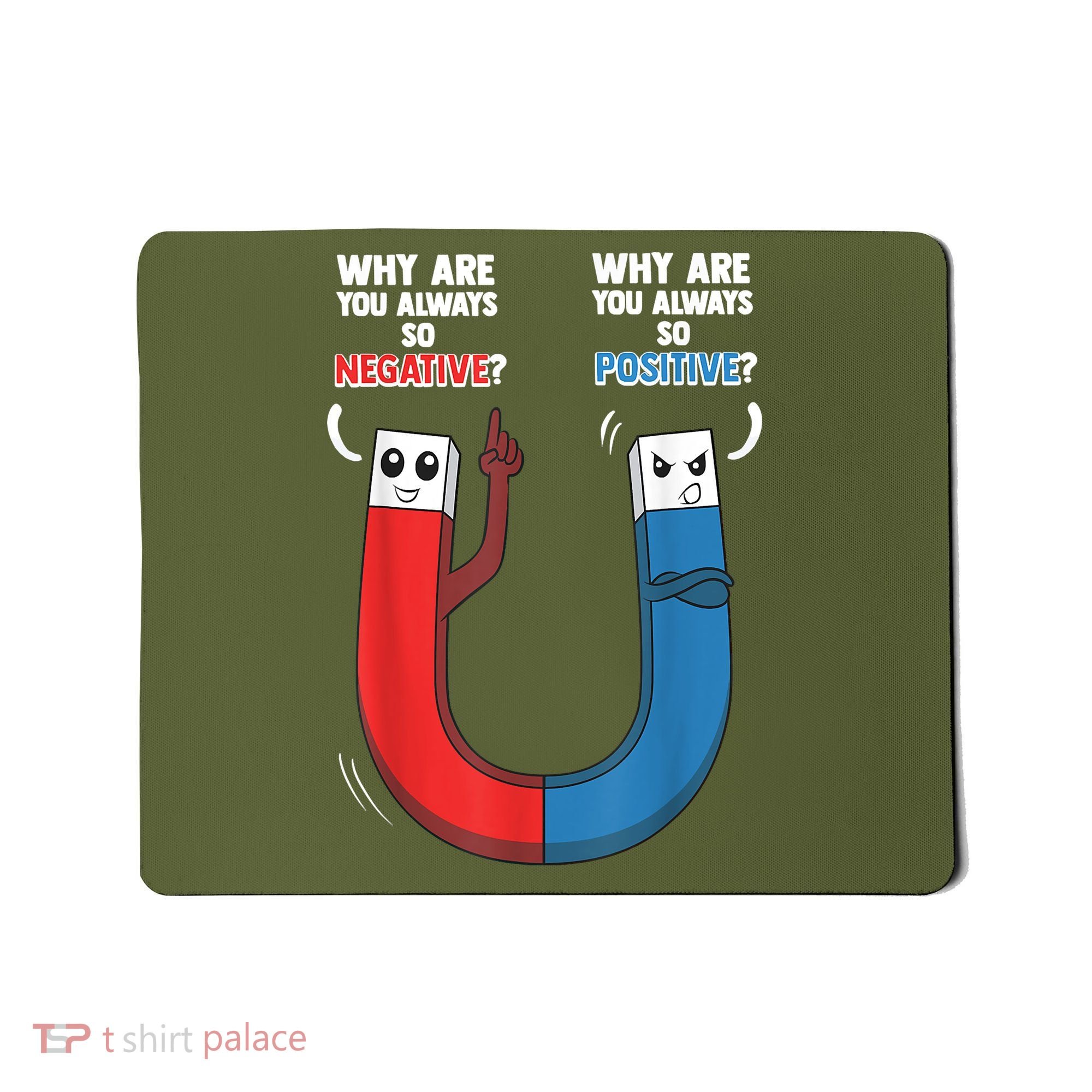 Positive Negative Magnet Science Chemistry Geek Mousepad
