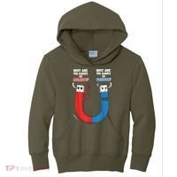 Positive Negative Magnet Science Chemistry Geek Kids Hoodie thumb 0