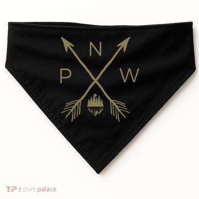 Pacific Northwest Mountain Cool Pnw Pacific Northwest USA-Made Doggie Bandana