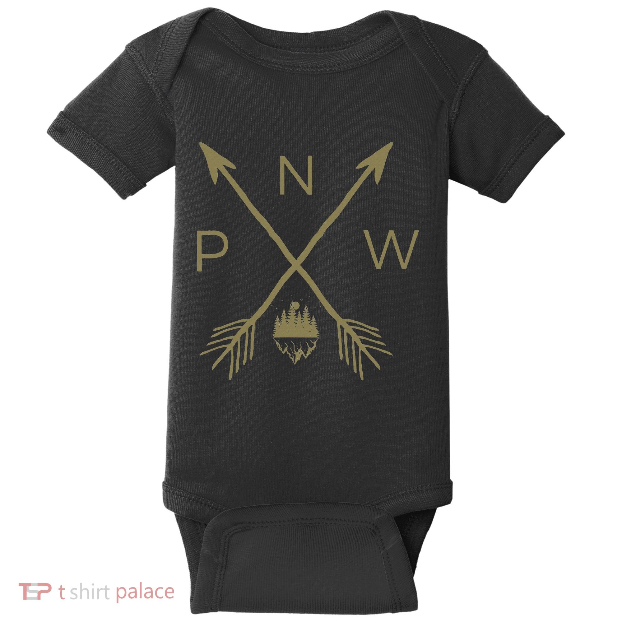 Pacific Northwest Mountain Cool Pnw Pacific Northwest Baby Bodysuit