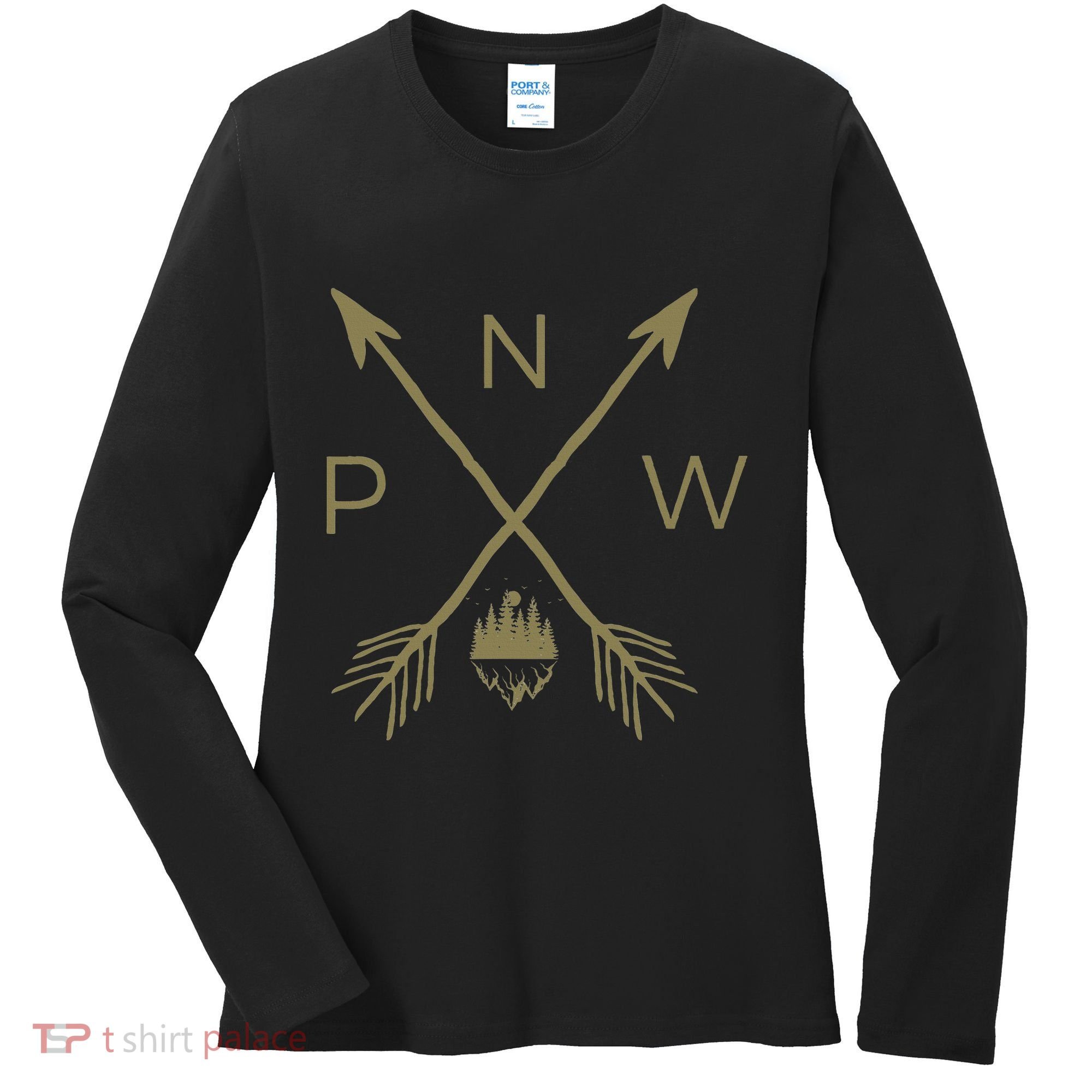 Pacific Northwest Mountain Cool Pnw Pacific Northwest Women's Long Sleeve Shirt