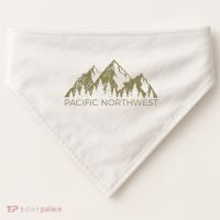 Pacific Northwest Mountain Pnw Pacific Northwest USA-Made Doggie Bandana thumb 0