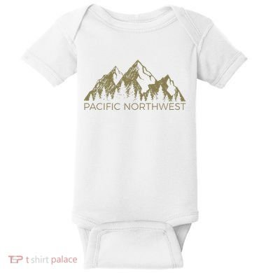 Pacific Northwest Mountain Pnw Pacific Northwest Baby Bodysuit