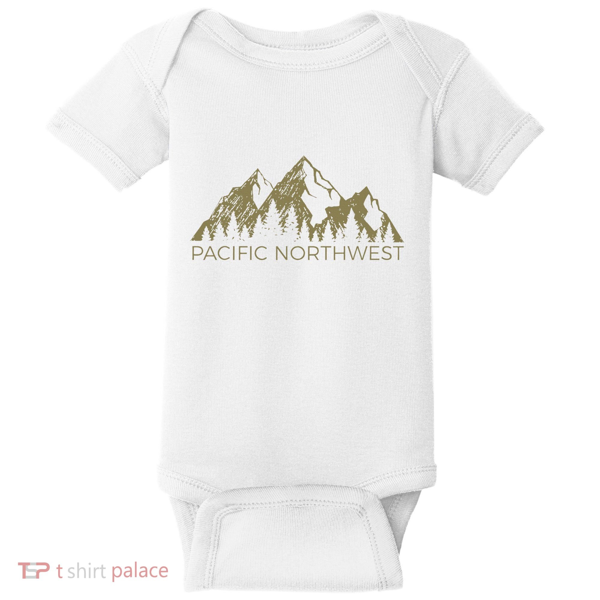 Pacific Northwest Mountain Pnw Pacific Northwest Baby Bodysuit