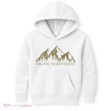 Pacific Northwest Mountain Pnw Pacific Northwest Kids Hoodie