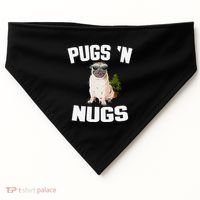 Pugs ´N Nugs Cannabis Pot Weed Smoking Smoke Hash USA-Made Doggie Bandana thumb 0