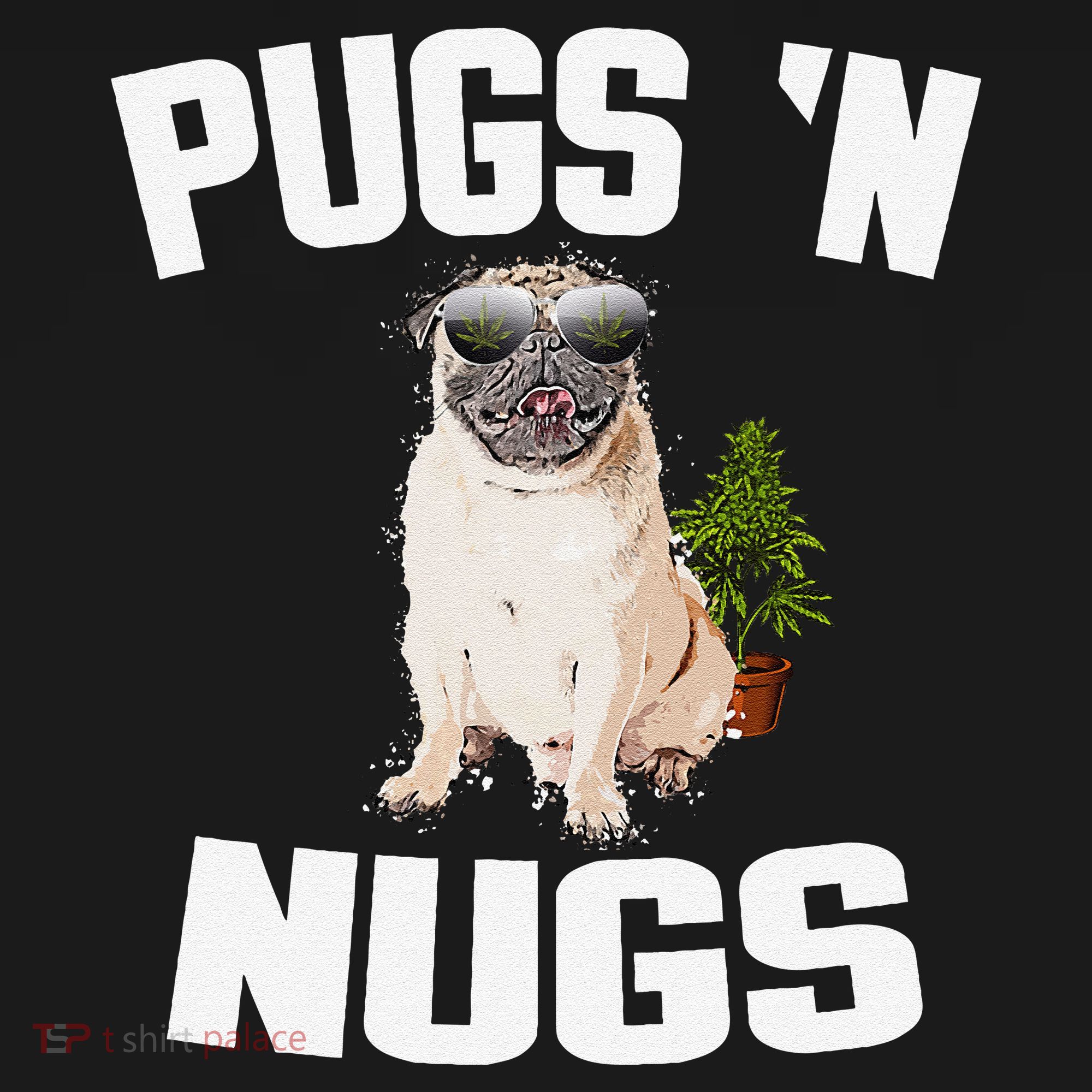 Pugs ´N Nugs Cannabis Pot Weed Smoking Smoke Hash Mousepad