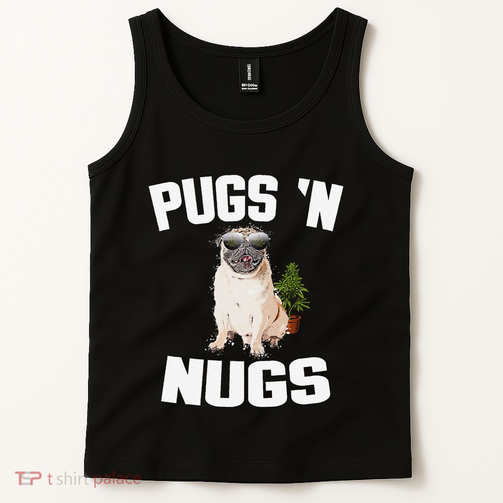 Pugs ´N Nugs Cannabis Pot Weed Smoking Smoke Hash Tank Top