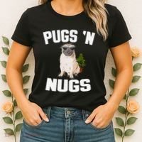 Pugs ´N Nugs Cannabis Pot Weed Smoking Smoke Hash Women's T-Shirt thumb 2