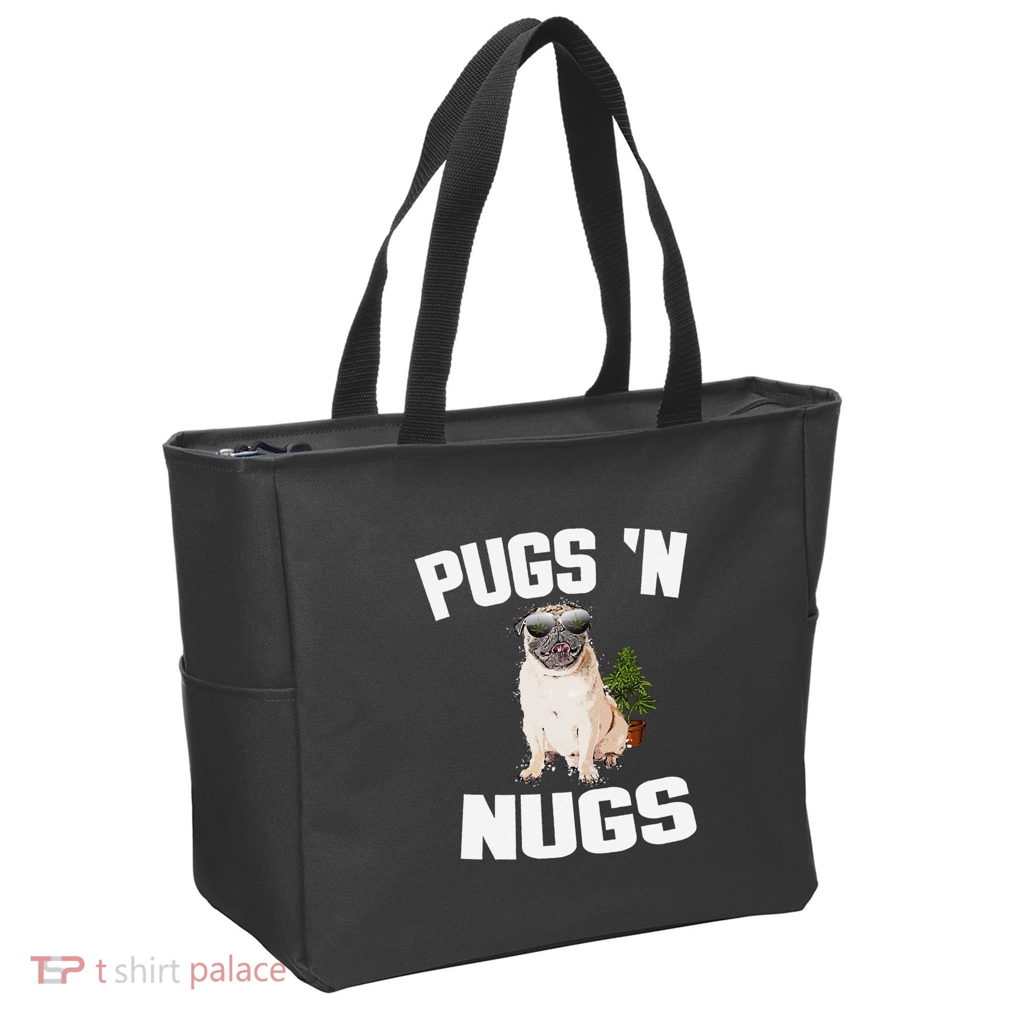 Pugs ´N Nugs Cannabis Pot Weed Smoking Smoke Hash Tote Bag