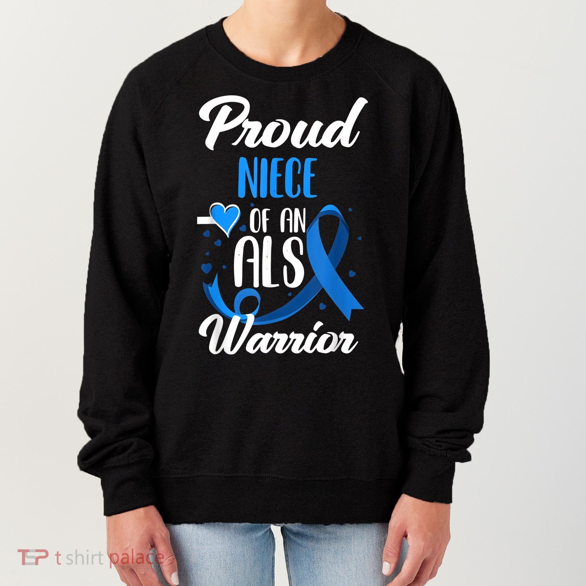 Proud Niece Of An ALS Warrior Aunt Uncle ALS Awareness Women's Sweatshirt