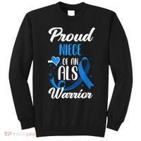 Proud Niece Of An ALS Warrior Aunt Uncle ALS Awareness Sweatshirt thumb 0