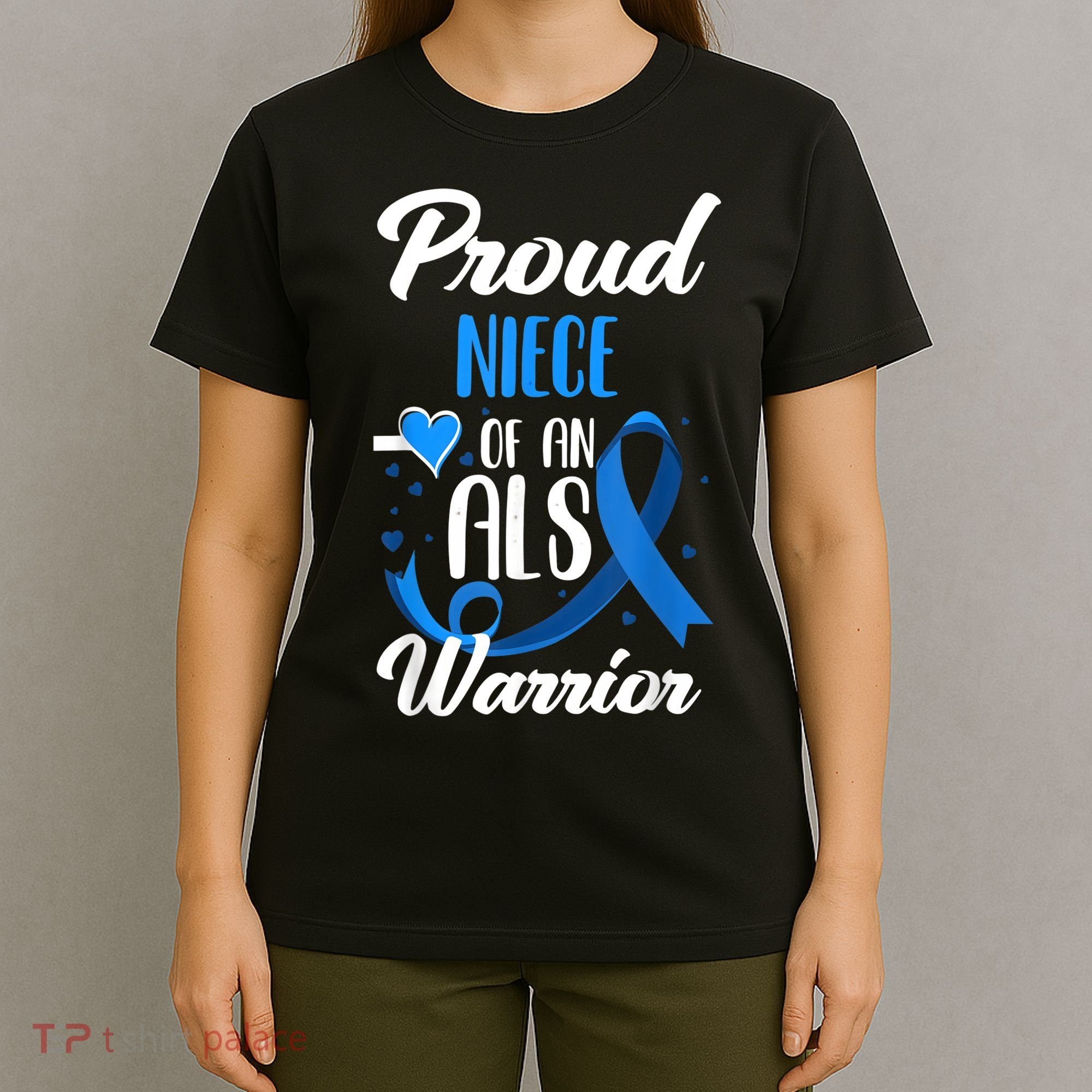 Proud Niece Of An ALS Warrior Aunt Uncle ALS Awareness T-Shirt