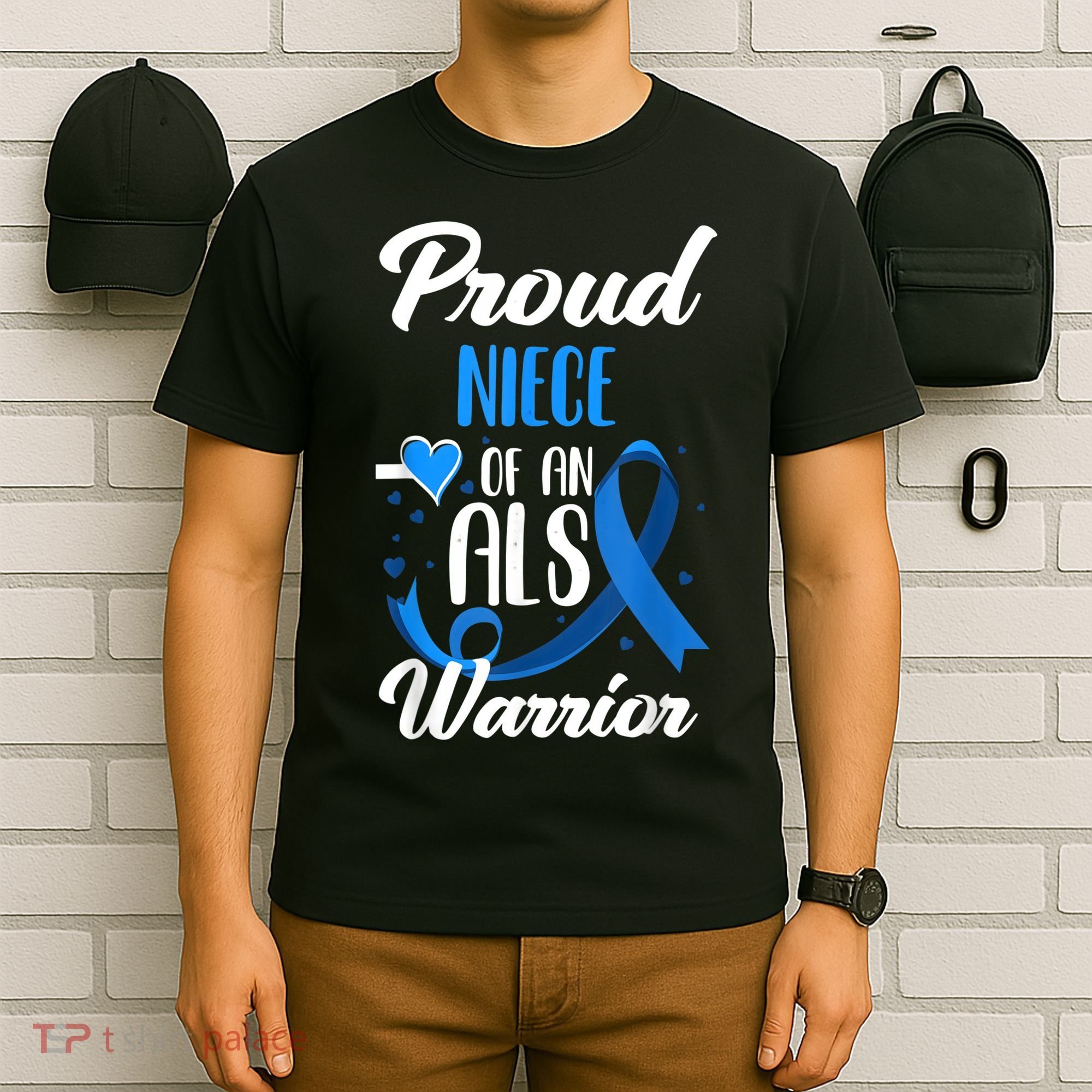 Proud Niece Of An ALS Warrior Aunt Uncle ALS Awareness T-Shirt