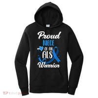 Proud Niece Of An ALS Warrior Aunt Uncle ALS Awareness Women's Hoodie thumb 0