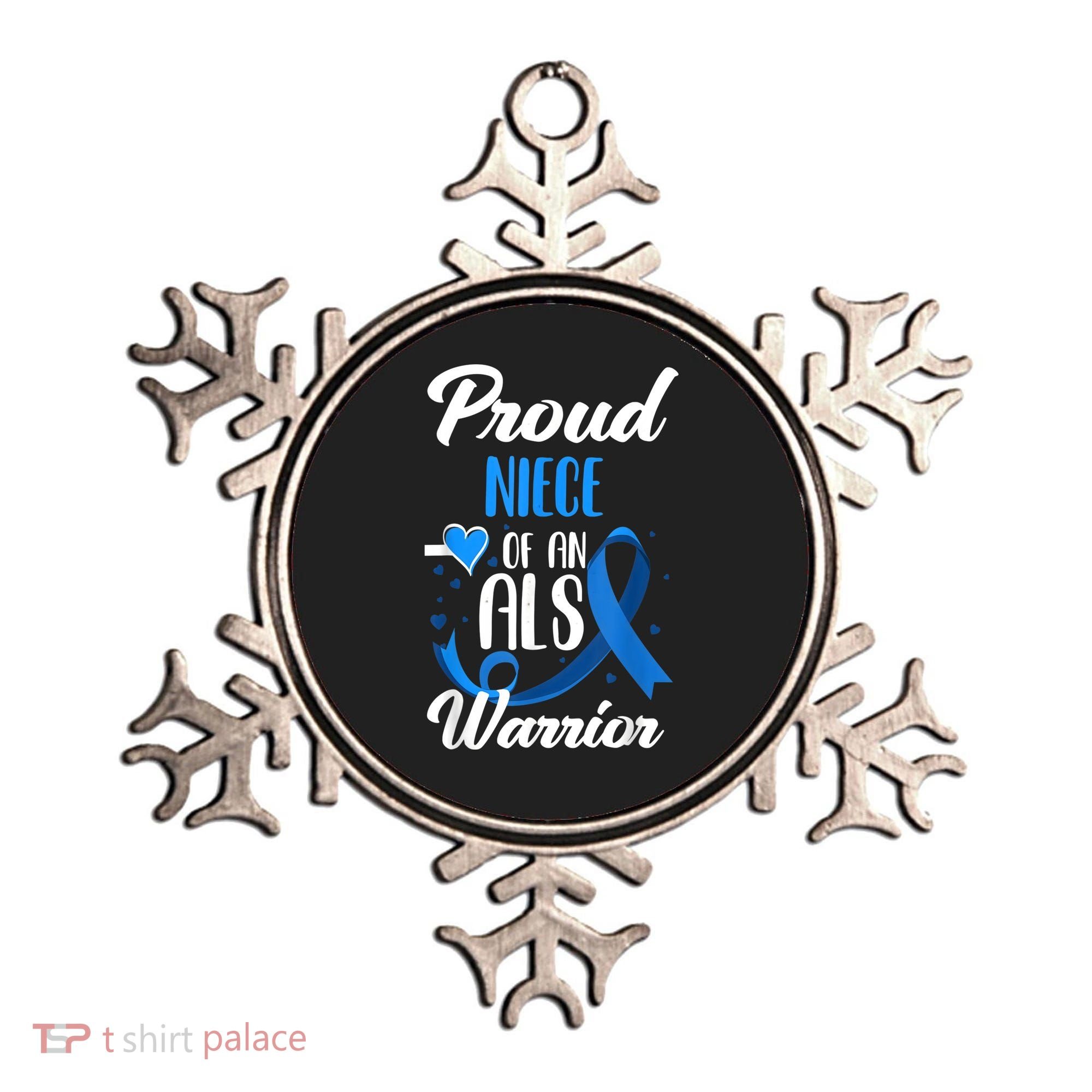 Proud Niece Of An ALS Warrior Aunt Uncle ALS Awareness Ornament