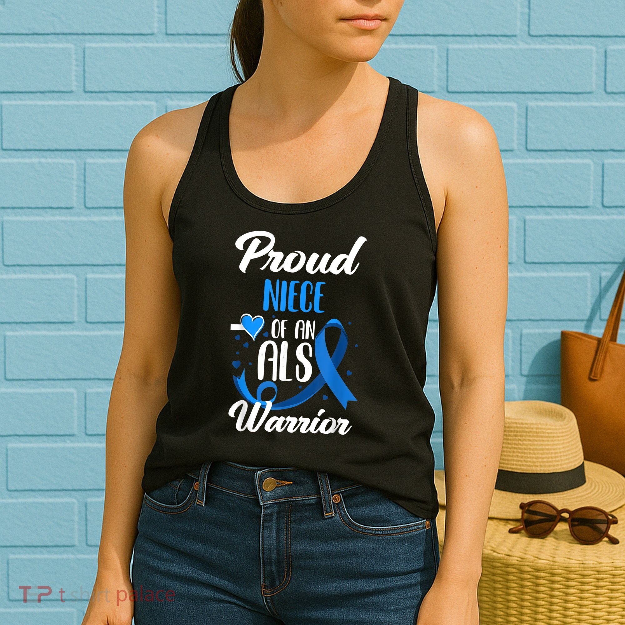 Proud Niece Of An ALS Warrior Aunt Uncle ALS Awareness Women's Tank Top