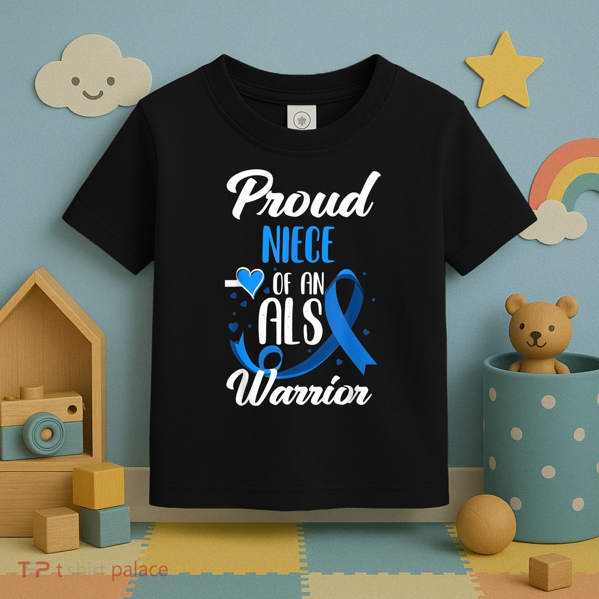 Proud Niece Of An ALS Warrior Aunt Uncle ALS Awareness Toddler T-Shirt