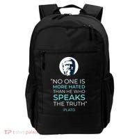 Plato No One Is More Hated Than He Who Speaks The Truth Backpack thumb 0