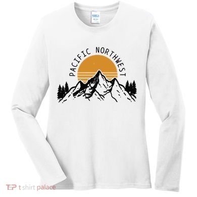 Pacific Northwest PNW Vintage Oregon Idaho Washington Gift Women's Long Sleeve Shirt