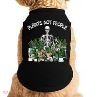 Plants Not People Skeleton Funny Gardening Doggie Tank thumb 0