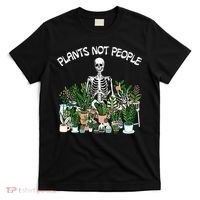 Plants Not People Skeleton Funny Gardening T-Shirt thumb 0
