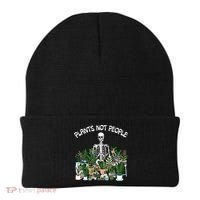 Plants Not People Skeleton Funny Gardening Beanie thumb 0
