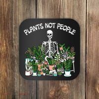 Plants Not People Skeleton Funny Gardening Coaster thumb 0