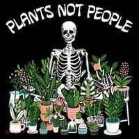 Plants Not People Skeleton Funny Gardening Women's Hoodie thumb 2