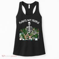 Plants Not People Skeleton Funny Gardening Women's Tank Top thumb 0