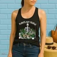 Plants Not People Skeleton Funny Gardening Women's Tank Top thumb 2