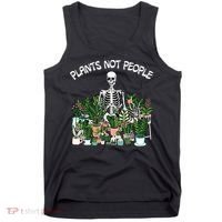 Plants Not People Skeleton Funny Gardening Tank Top thumb 0