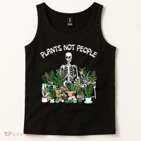 Plants Not People Skeleton Funny Gardening Tank Top thumb 2